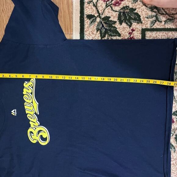Majestic Milwaukee Brewers Cotton Shirt #21 Size 2XL - Picture 2 of 11